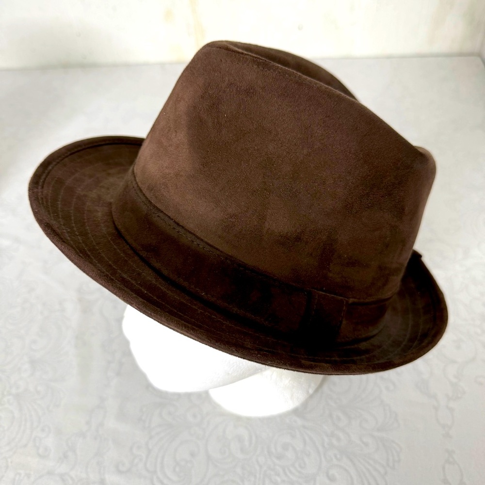 Weatherproof Polyester Suede-like Fedora Hat Size Medium